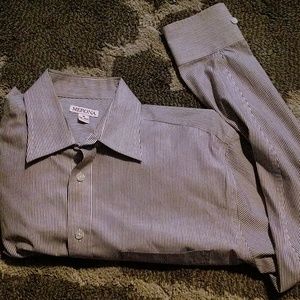 Mens long sleeve pinstripe dress shirt